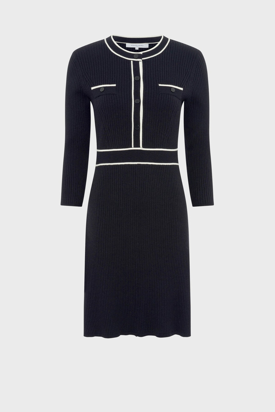 robe courte en maille bicolore - lani