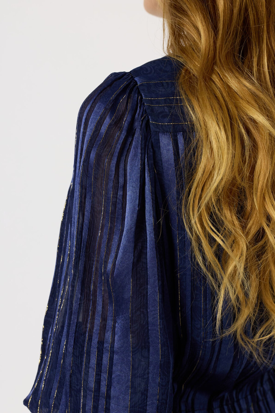 robe longue en satin avec lurex - lydie