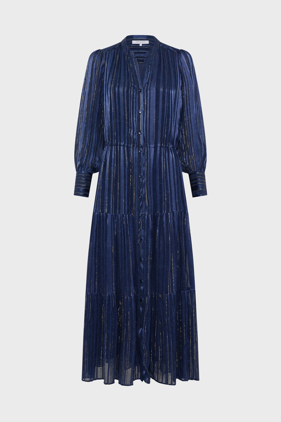 robe longue en satin avec lurex - lydie
