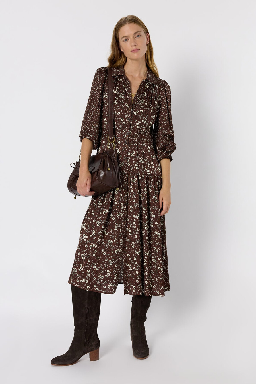 robe chemise maxi imprimée - lolita