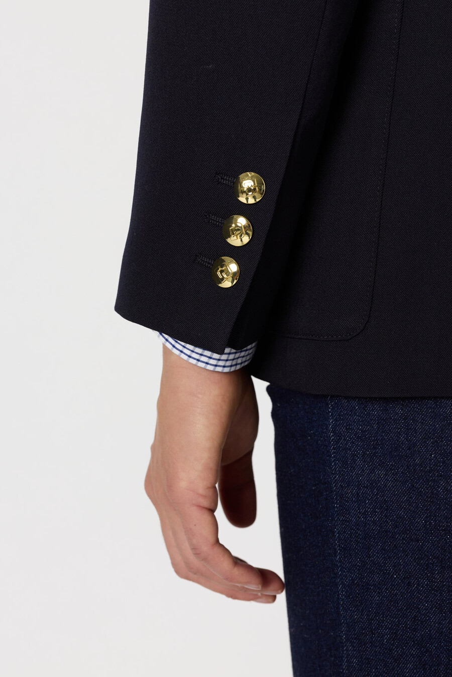blazer croisé à boutons dorés - romilda