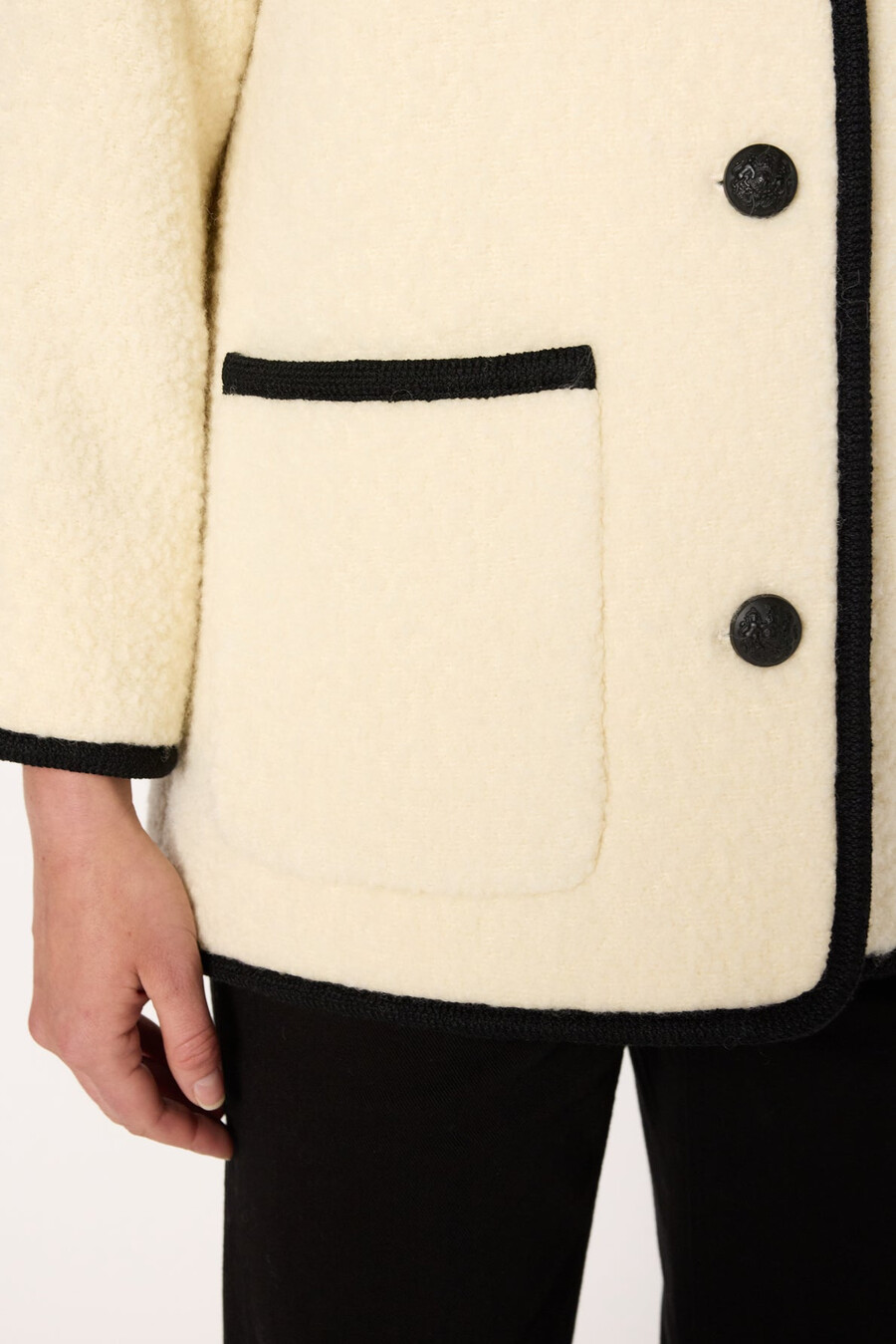 manteau en laine bicolore - mireille
