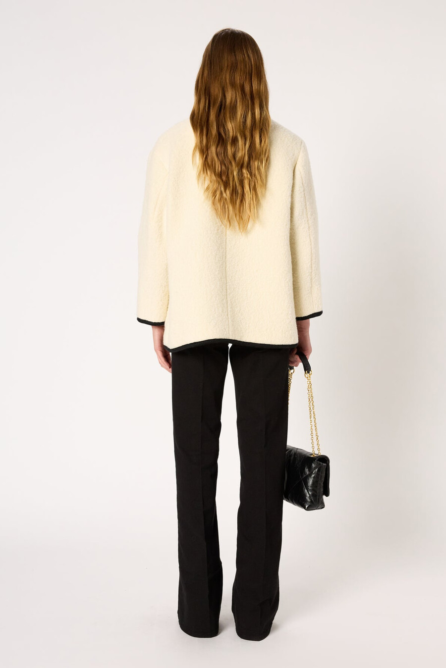 manteau en laine bicolore - mireille