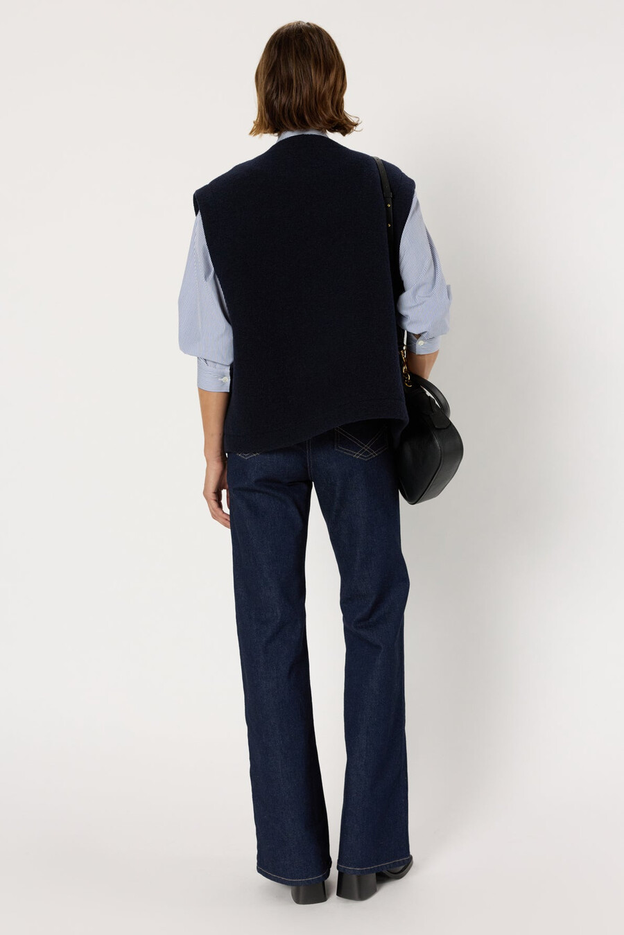veste sans manches en laine bouclée - nolwenn