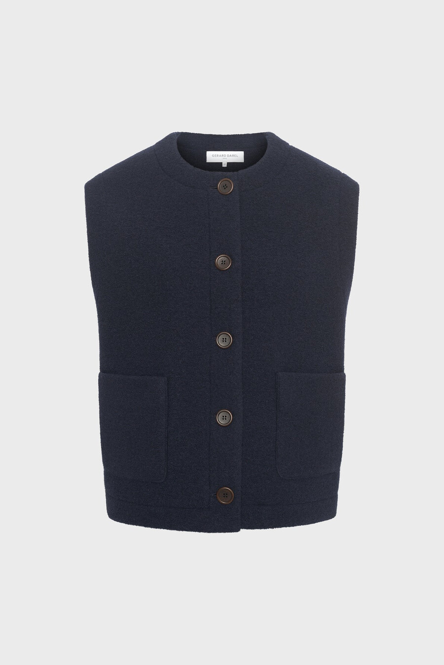 veste sans manches en laine bouclée - nolwenn