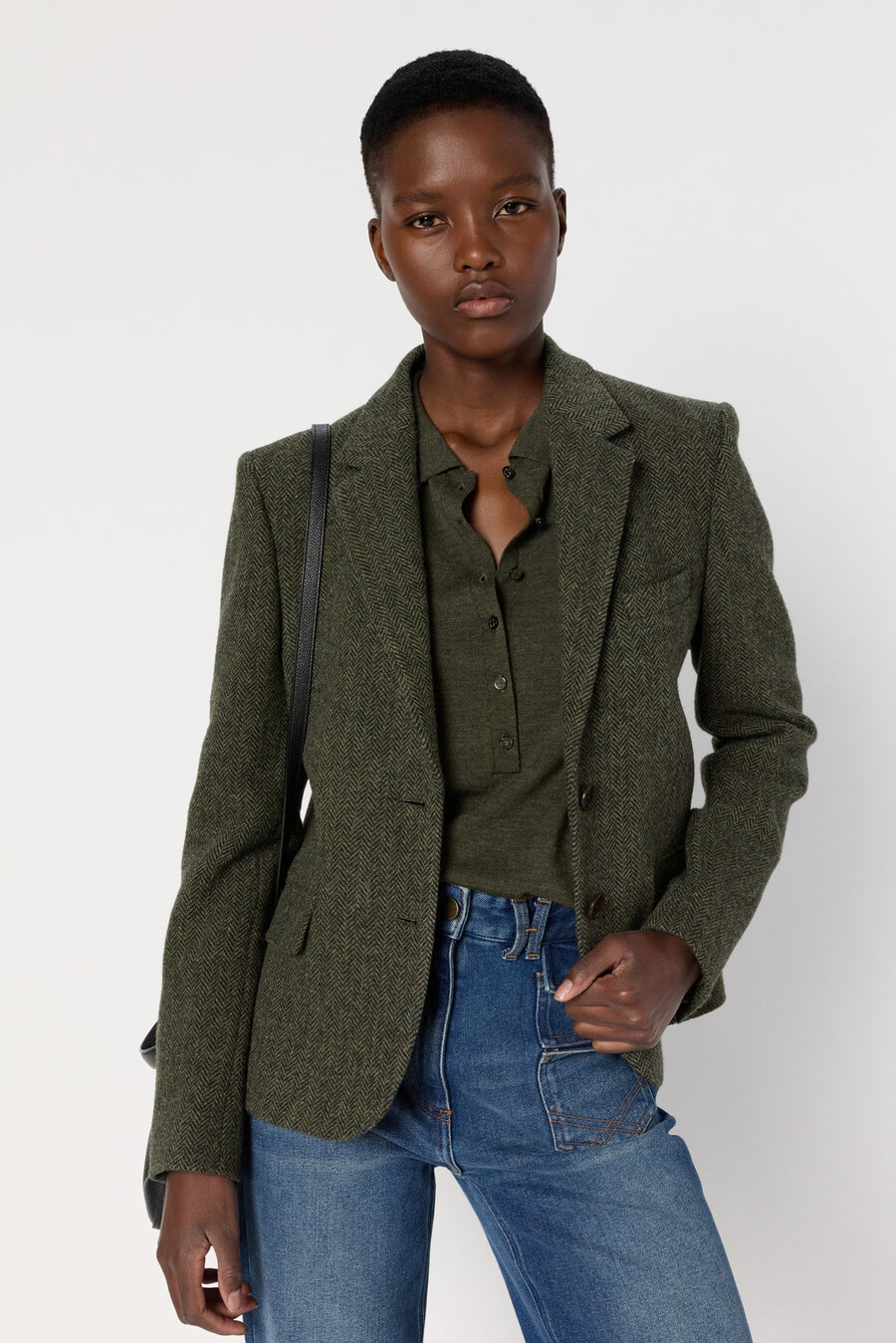 veste en laine à chevrons - noelie