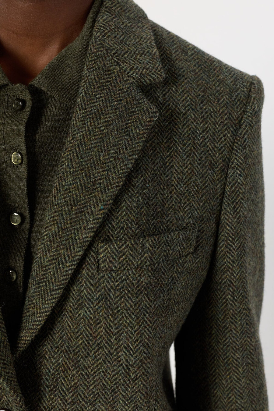 veste en laine à chevrons - noelie