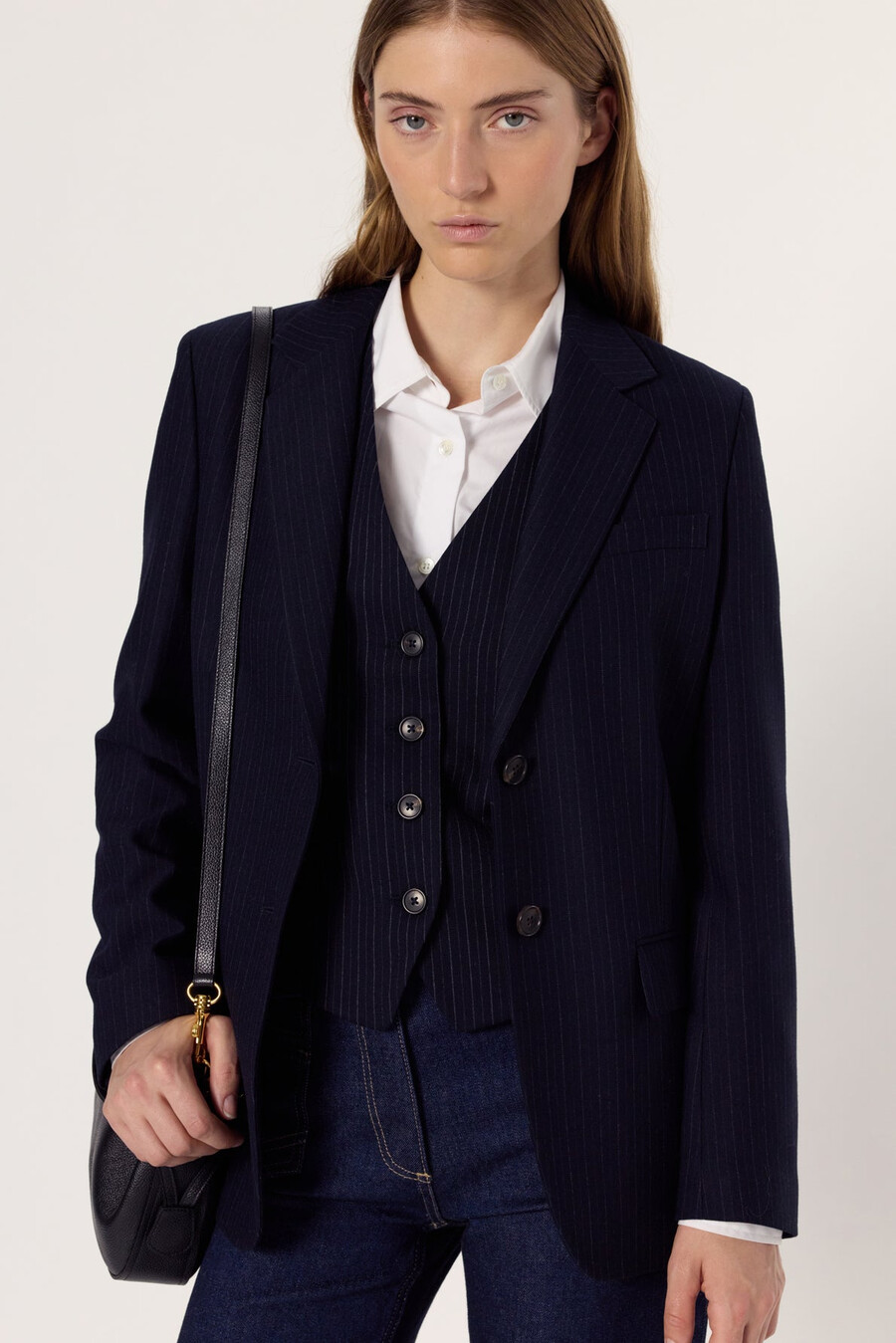 veste de costume à fines rayures - neila