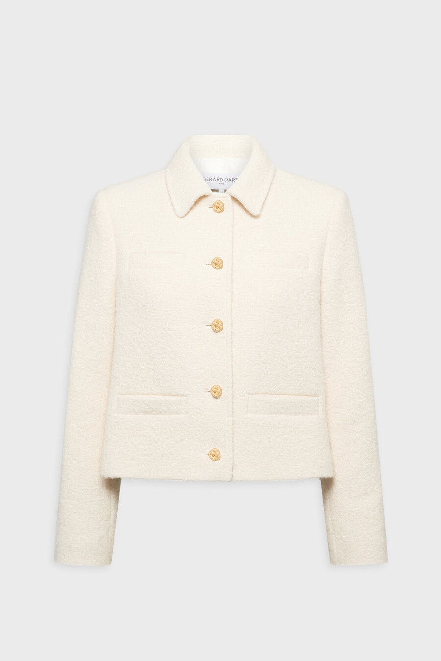 veste courte en tweed uni - norine
