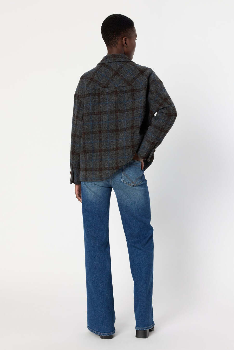 veste en laine à carreaux - nell