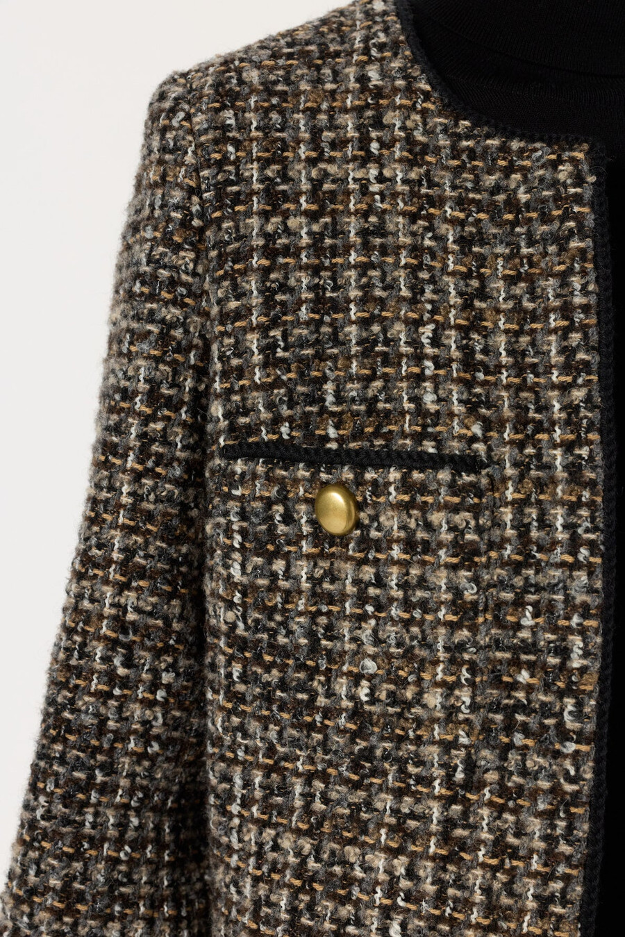 veste en tweed sans col - nour