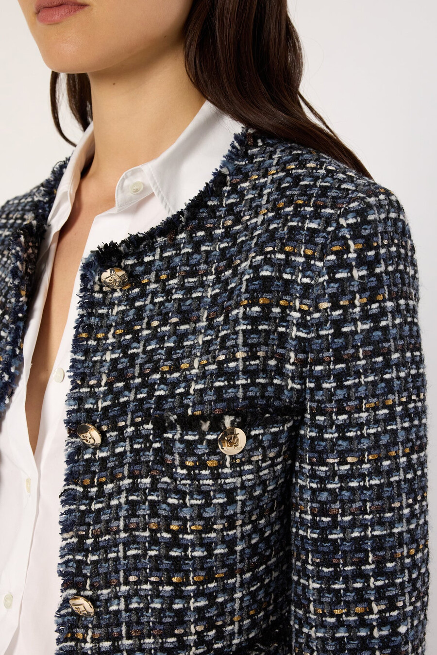 veste en tweed avec lurex - naya