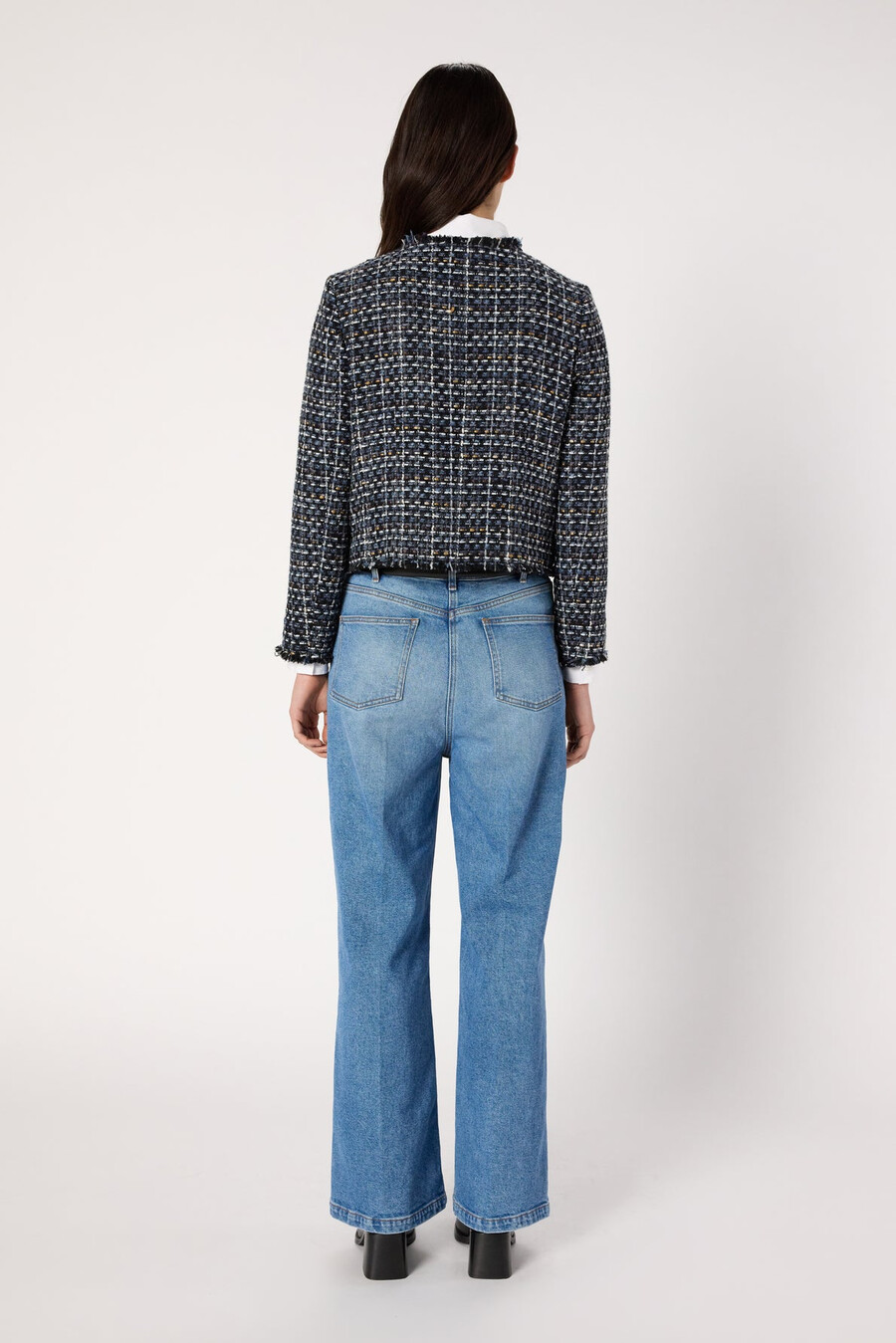 veste en tweed avec lurex - naya