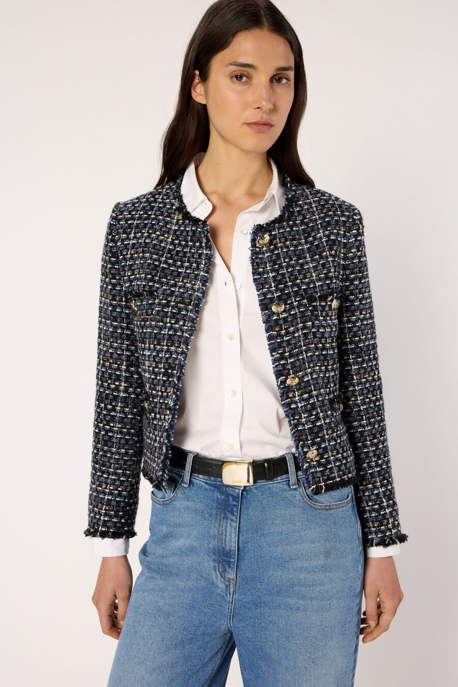 veste en tweed avec lurex - naya