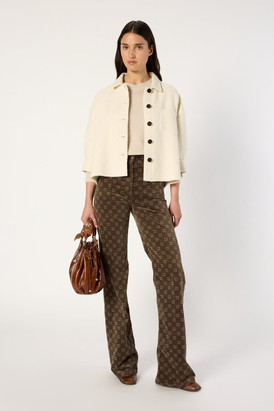 surchemise style tweed uni - ninon