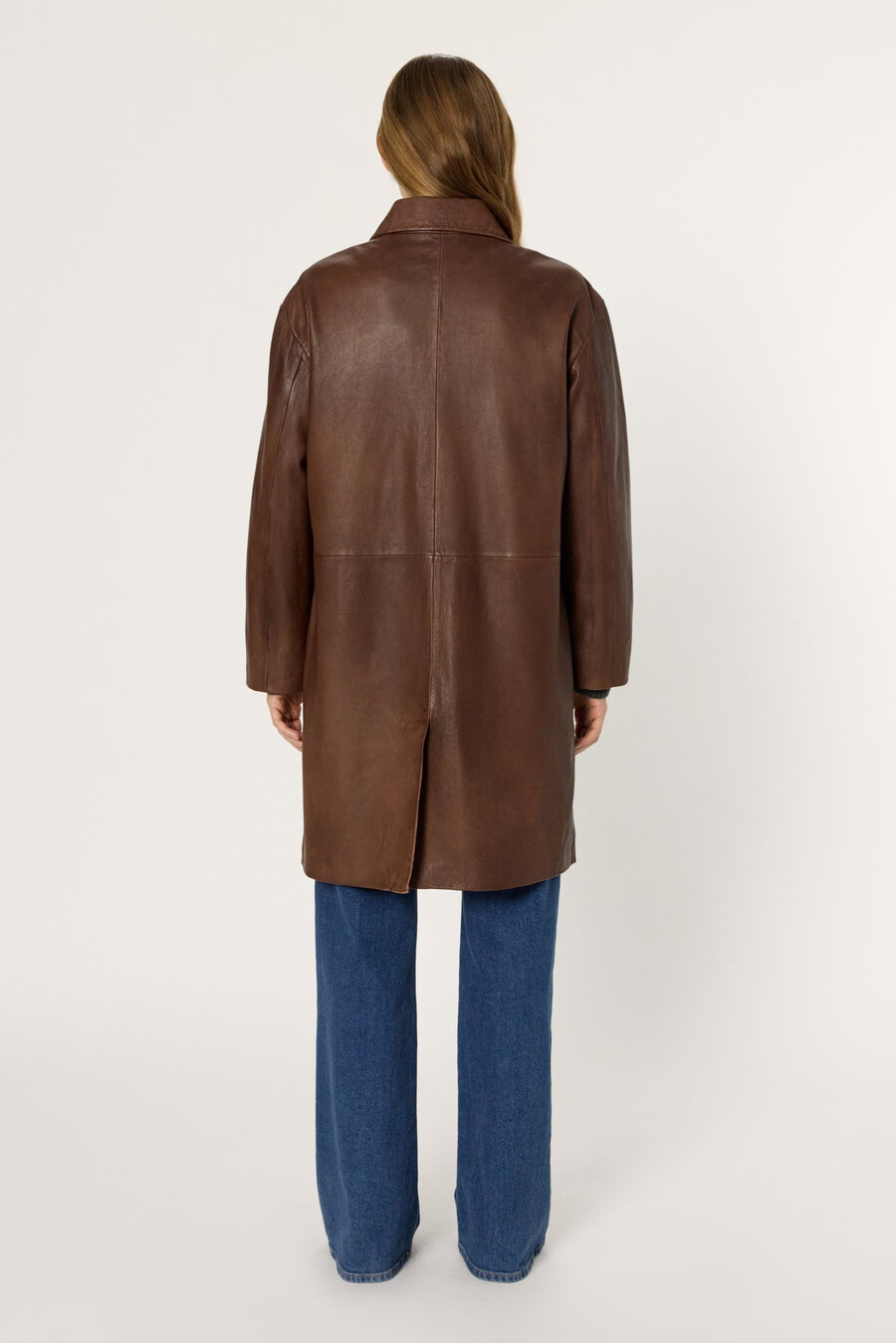 veste longue en cuir - madyson