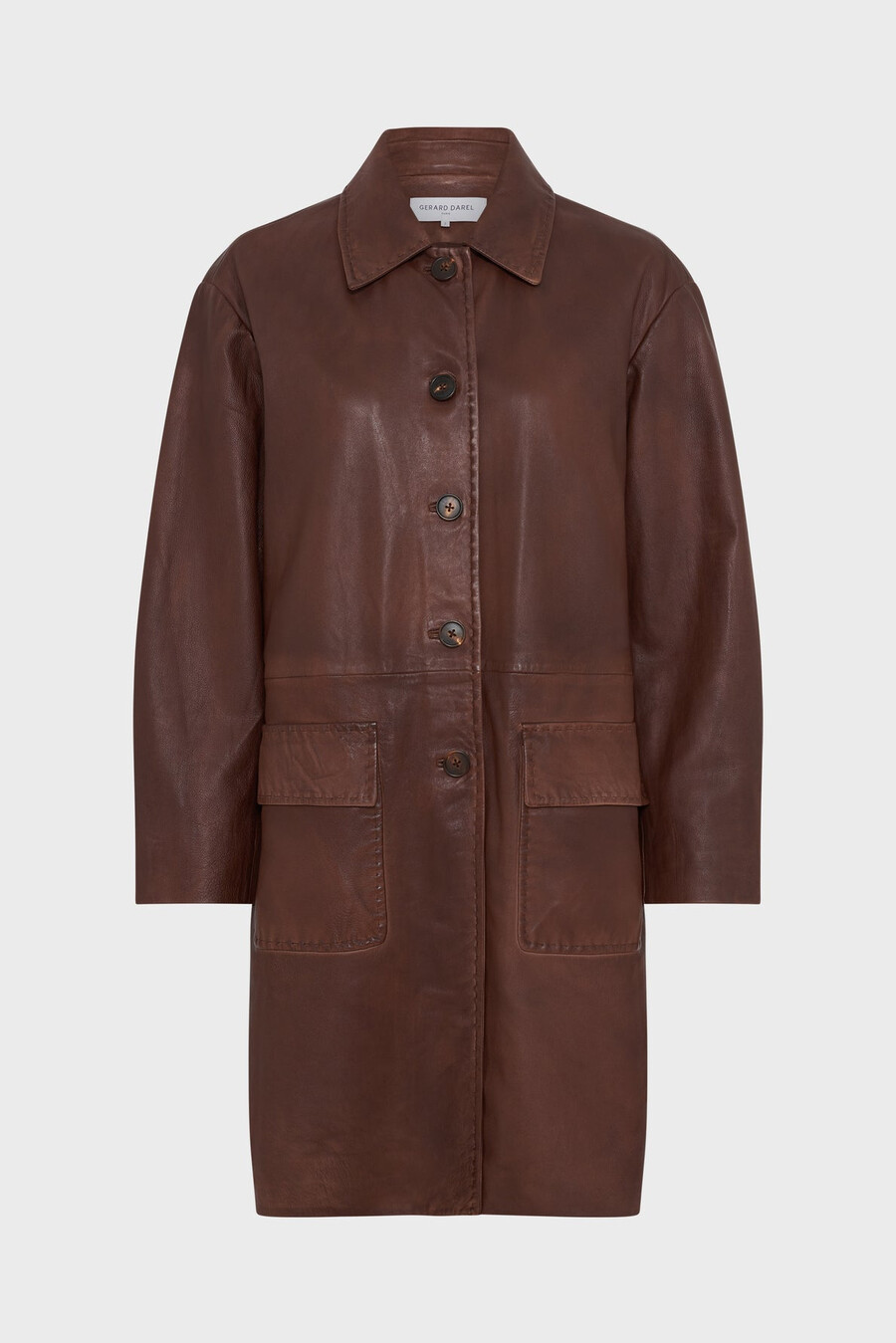 veste longue en cuir - madyson