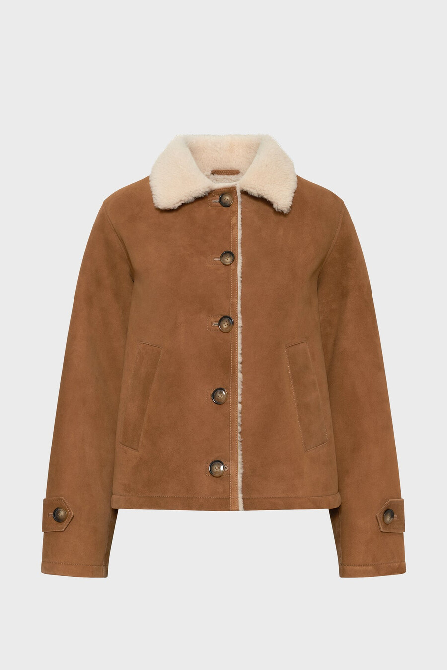 blouson aviateur en peau lainée - nathalie