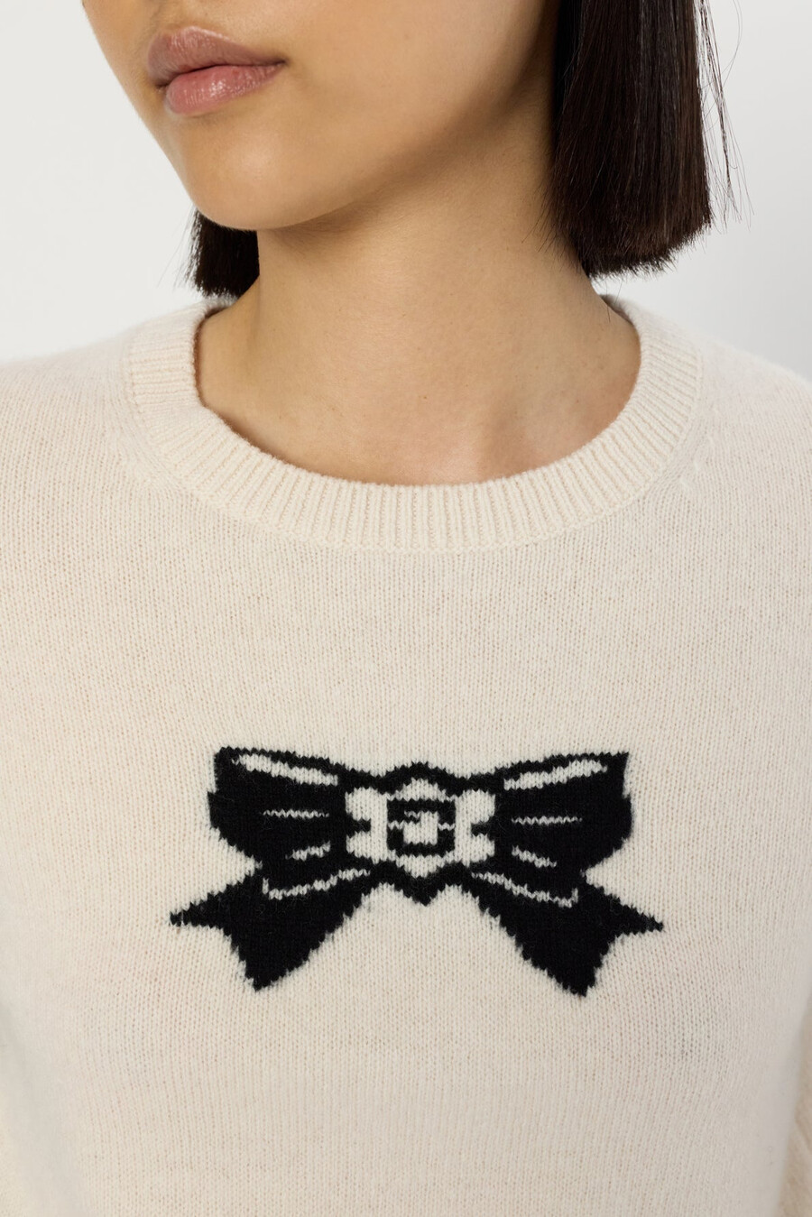 pull en laine avec nœud imprimé - eden