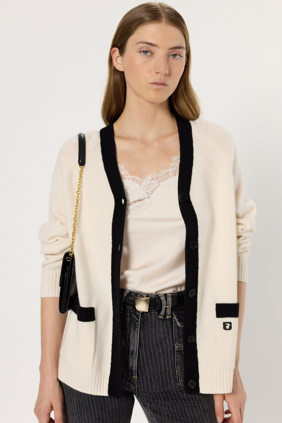 gilet en laine bicolore - ester