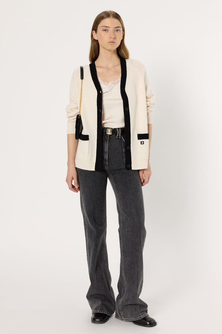 gilet en laine bicolore - ester
