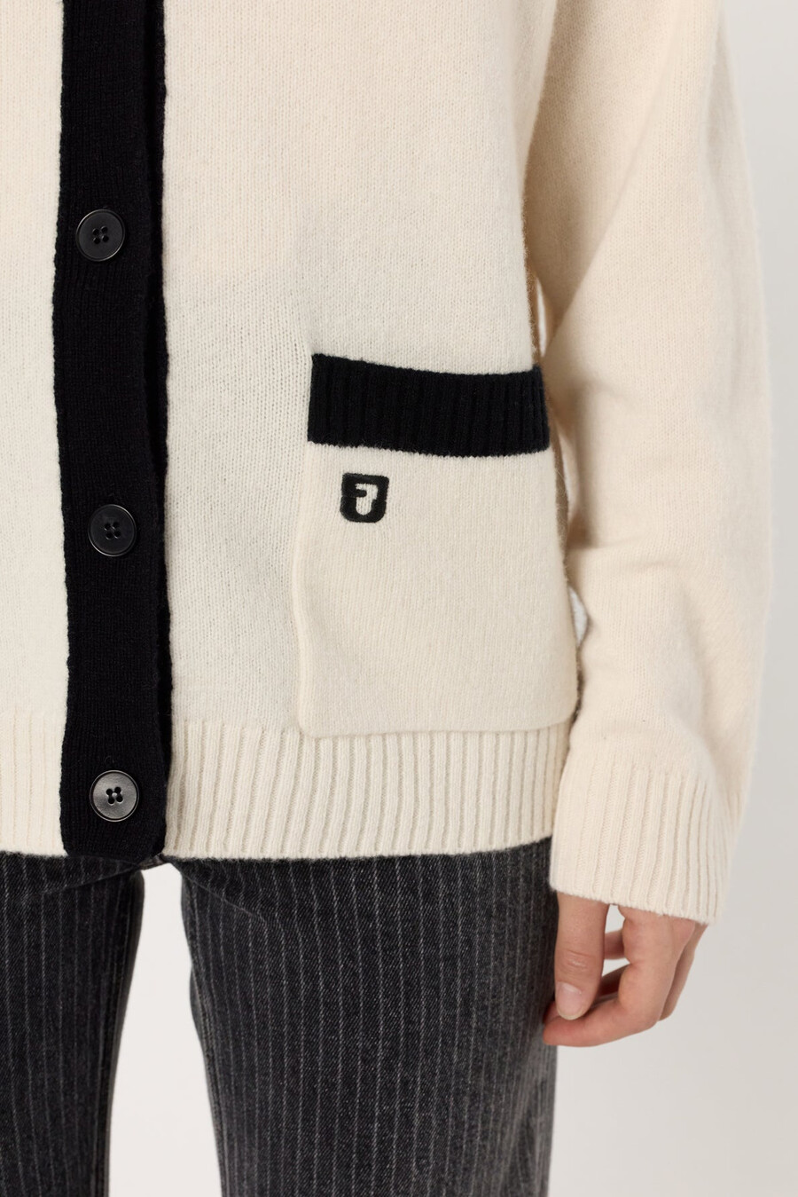 gilet en laine bicolore - ester