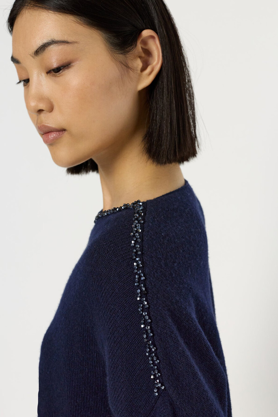 pull en laine ample orné de strass - esme