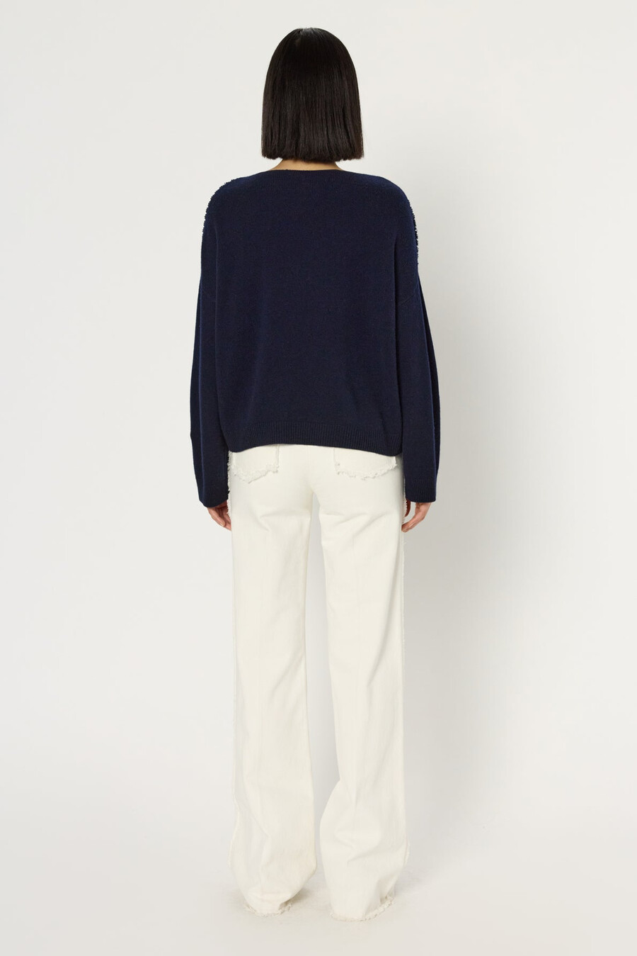 pull en laine ample orné de strass - esme