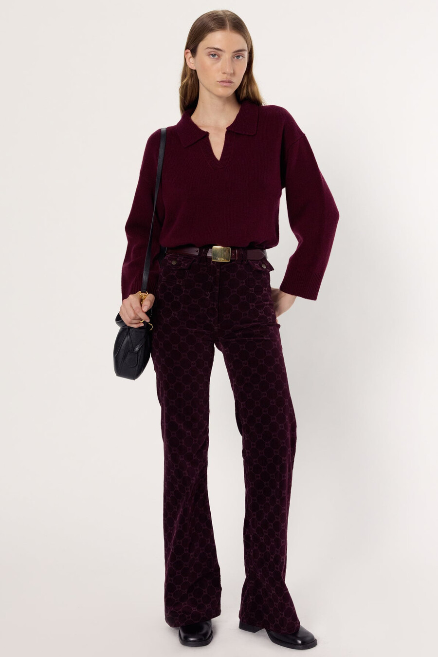pull en laine à col polo - enora