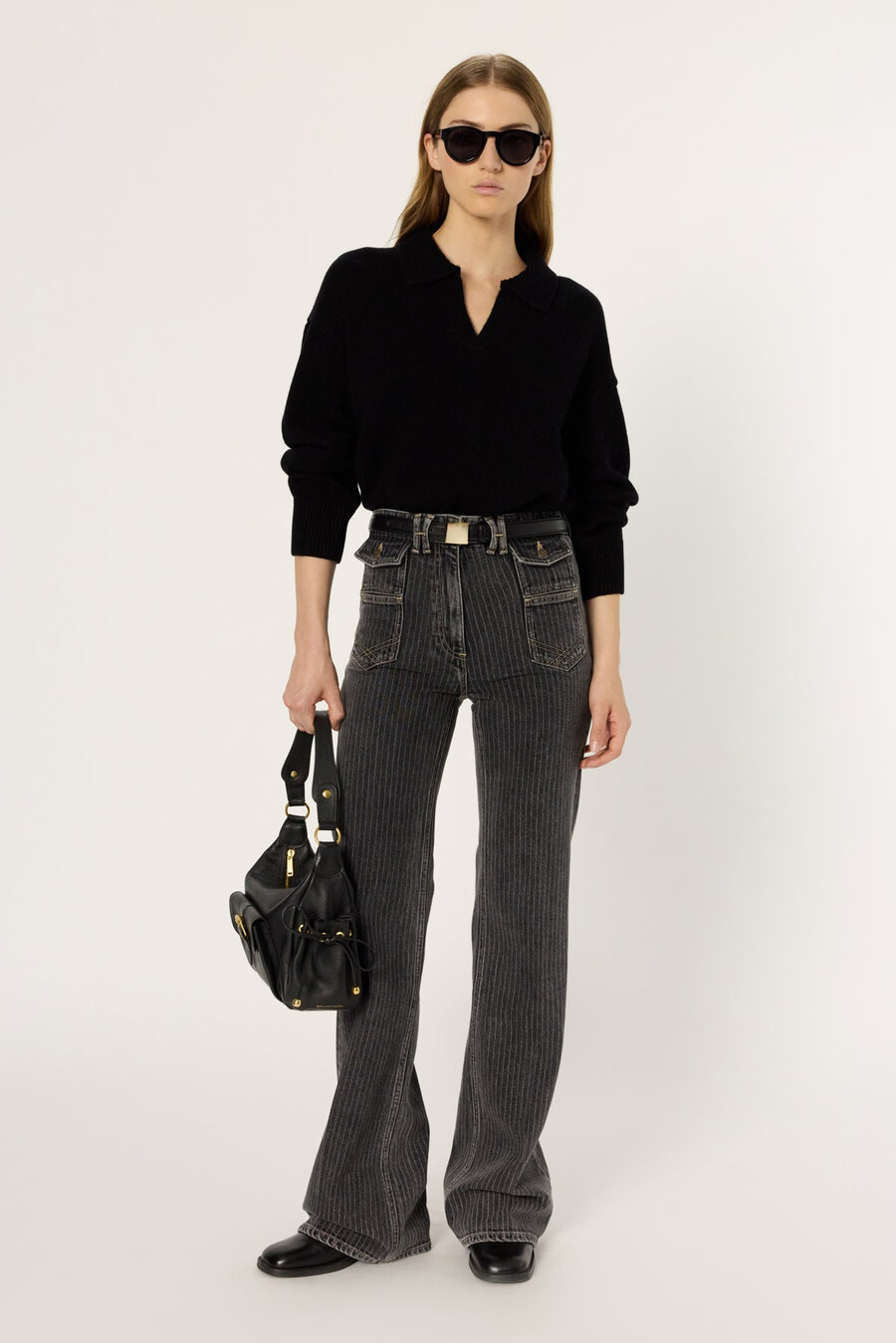 pull en laine à col polo - enora