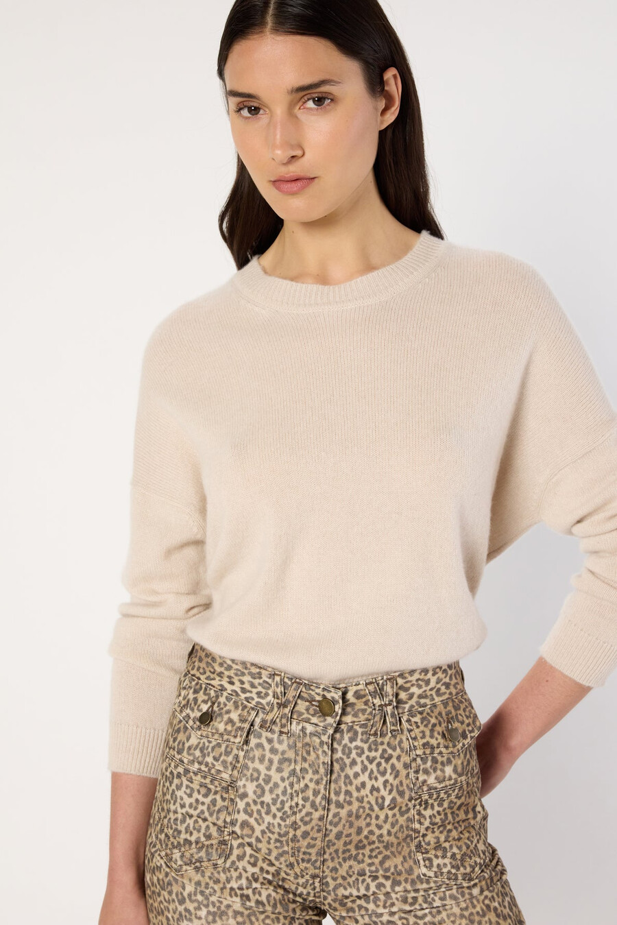 pull ample asymétrique en cachemire - ema