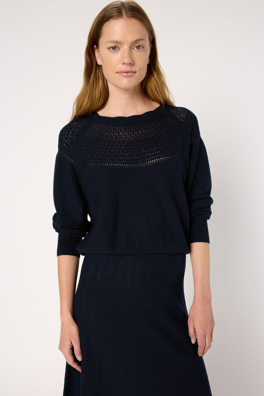 pull à motifs ajourés - eleo