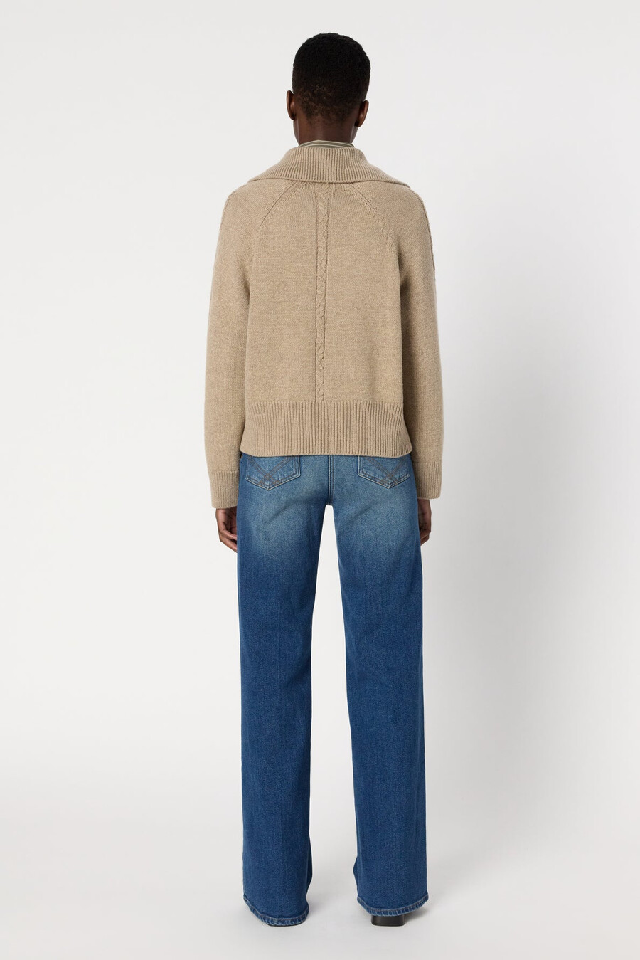 pull en lurex à col zippé - edena