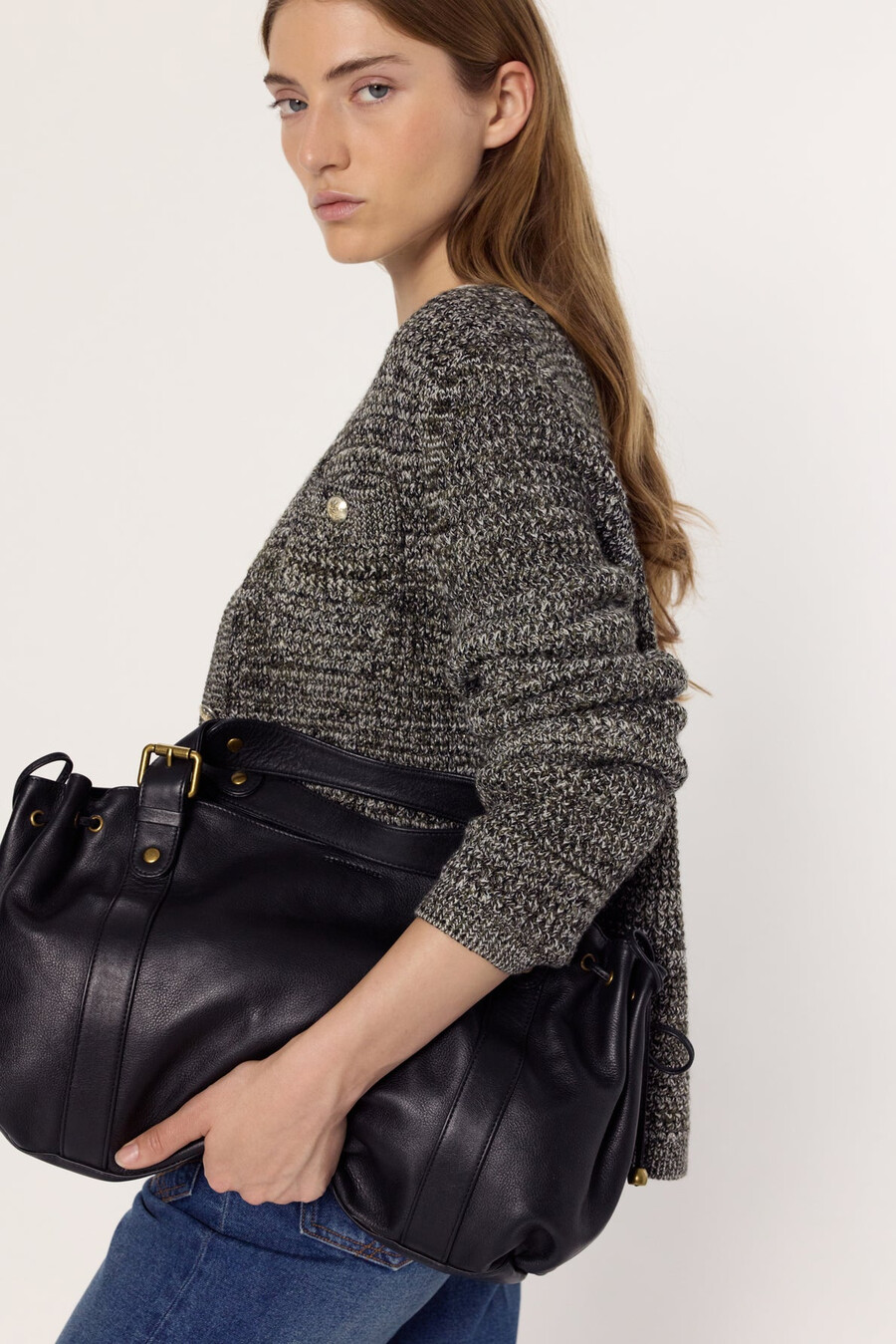 cardigan style tweed avec lurex - edeline