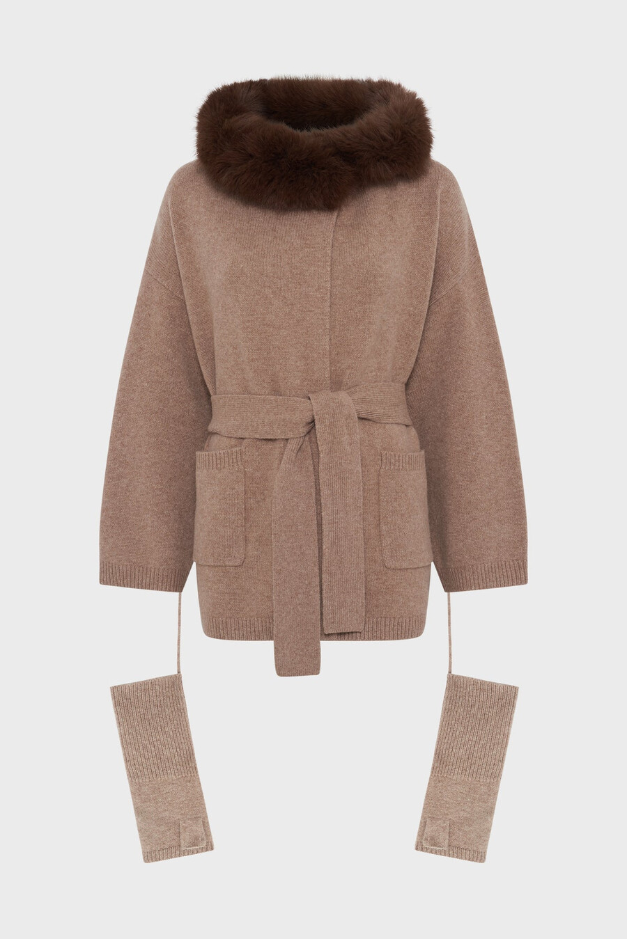 gilet à capuche en cachemire - elo