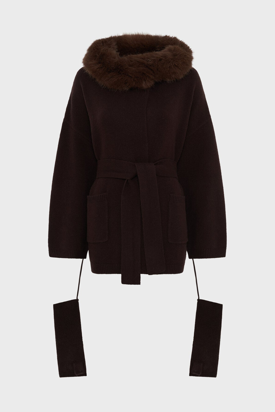 gilet à capuche en cachemire - elo