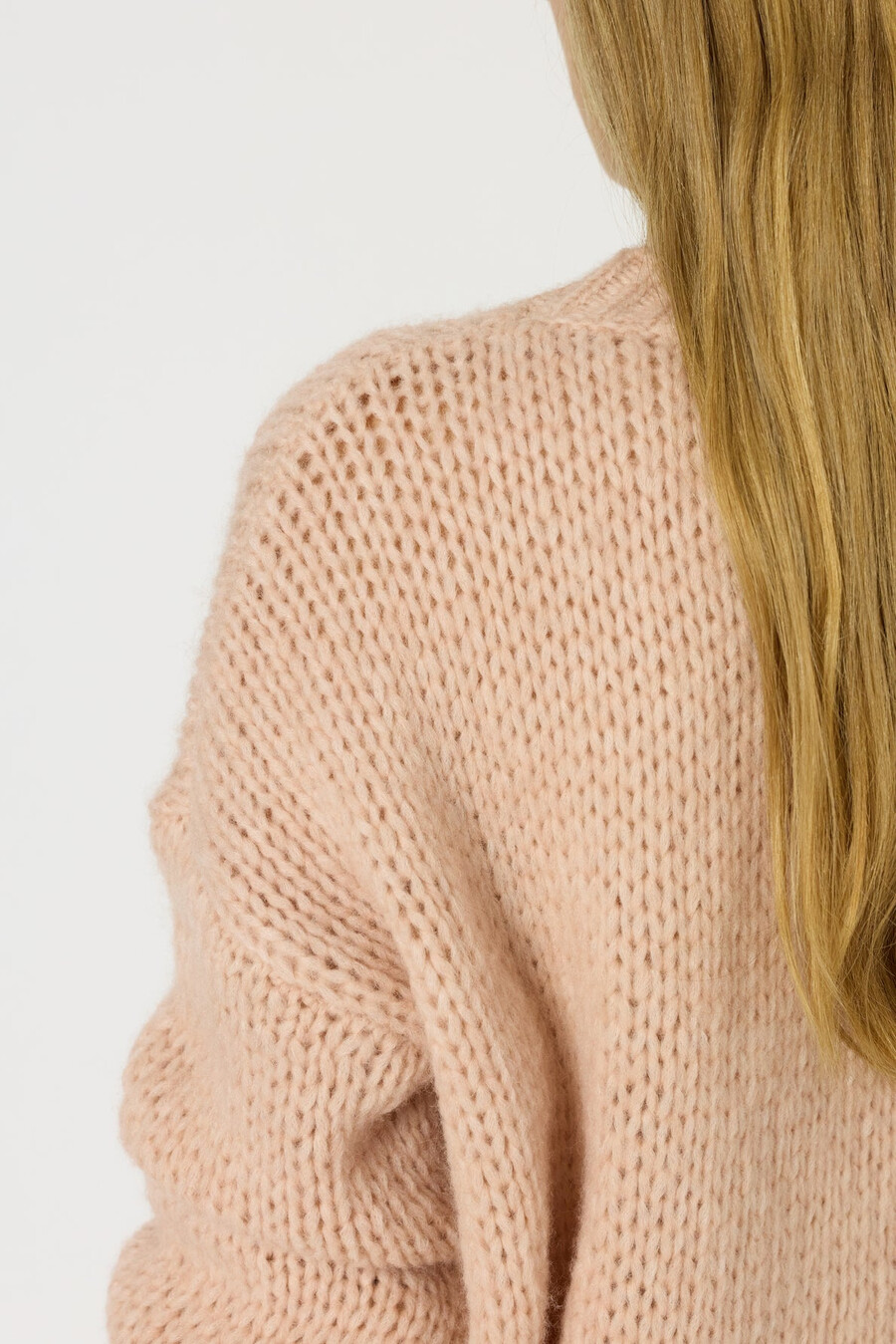 pull à col rond en maille lâche