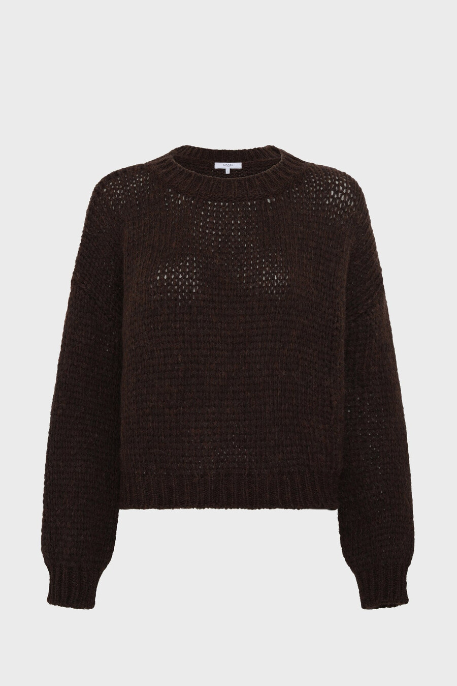 pull à col rond en maille lâche