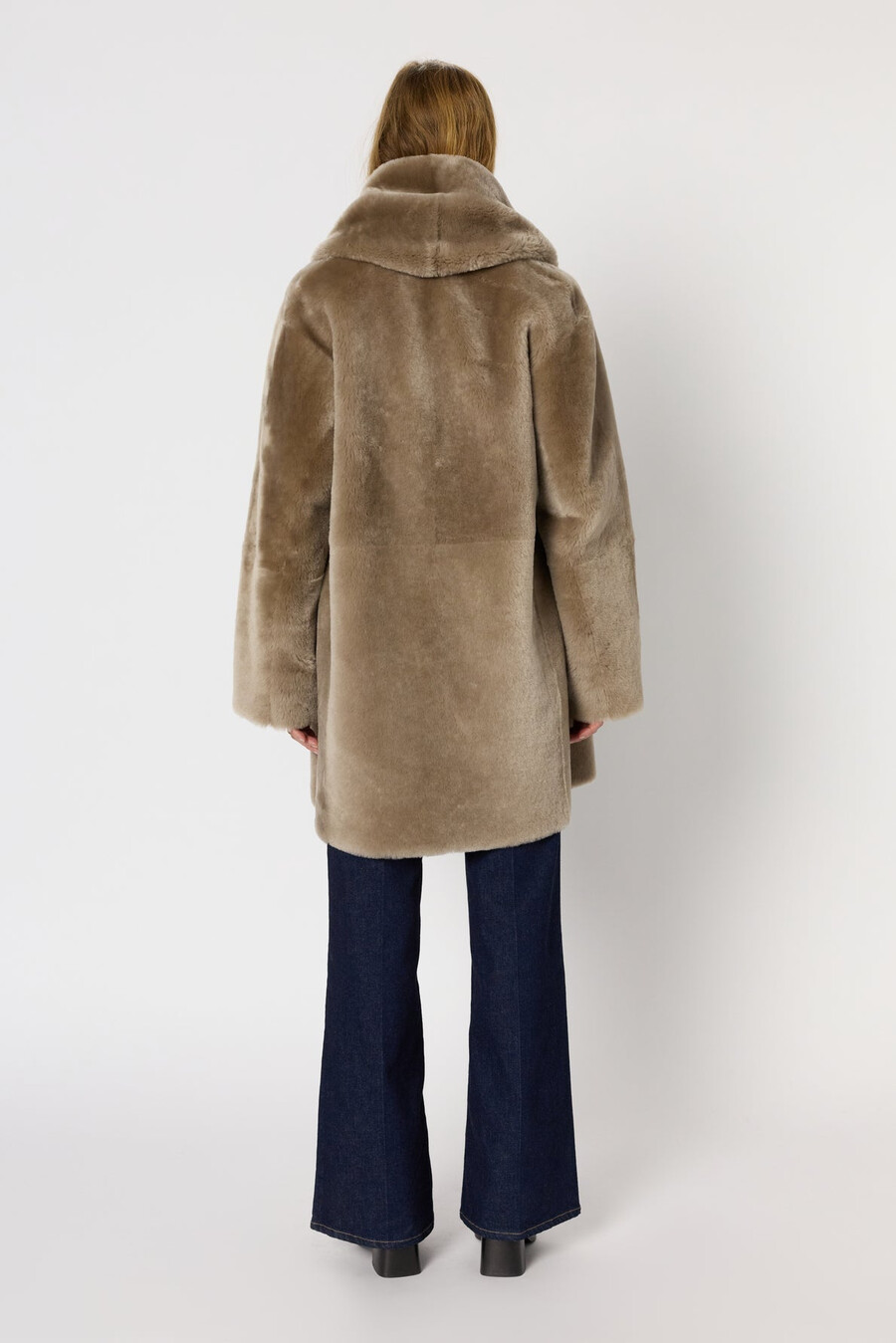 manteau réversible en peau lainée - malia