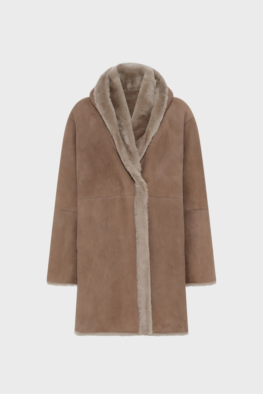 manteau réversible en peau lainée - malia