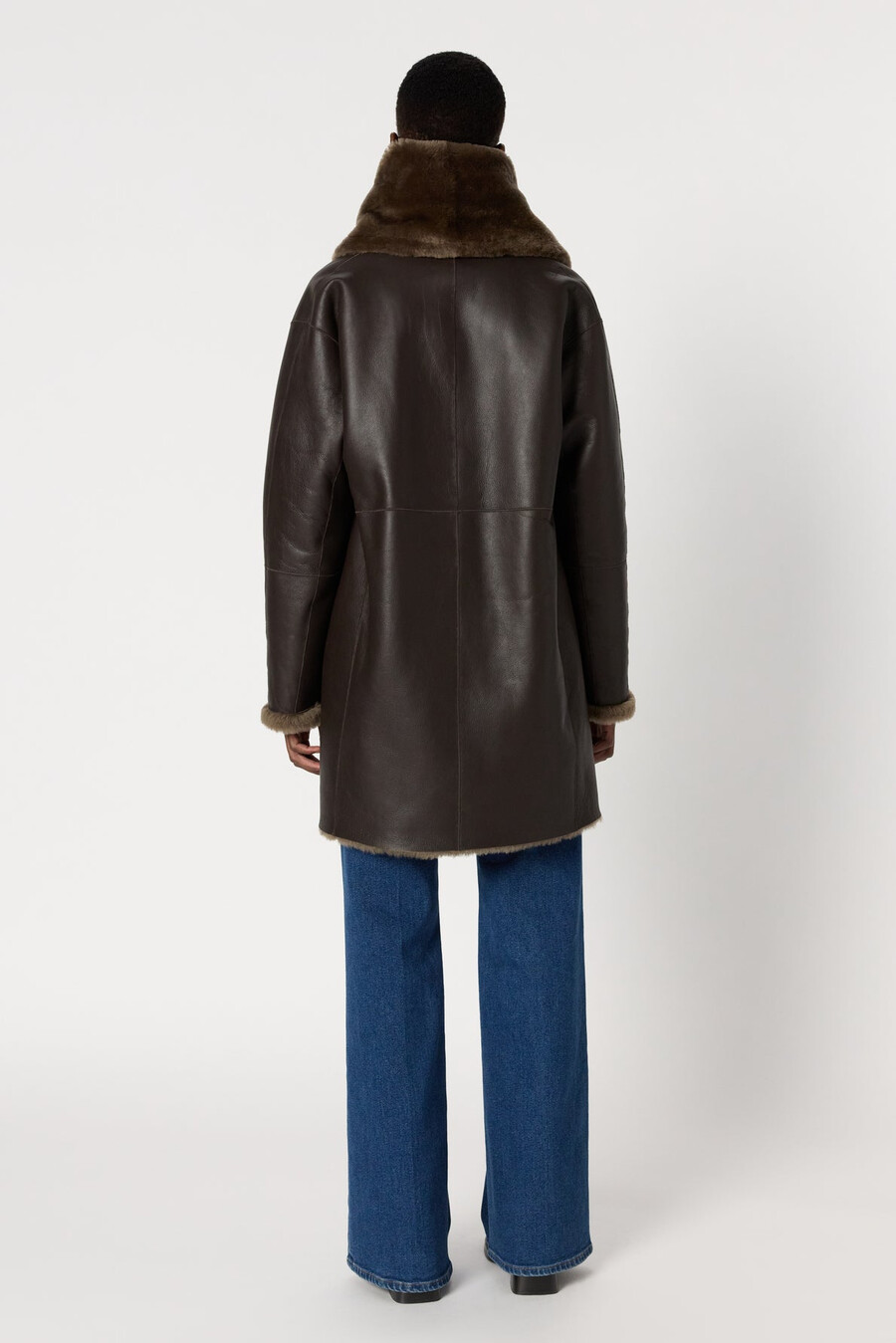 manteau réversible en peau lainée - melina