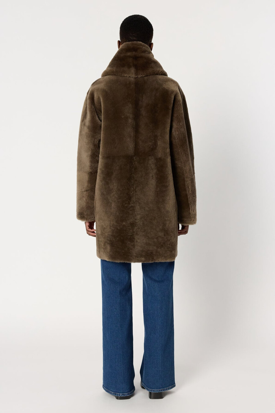manteau réversible en peau lainée - melina