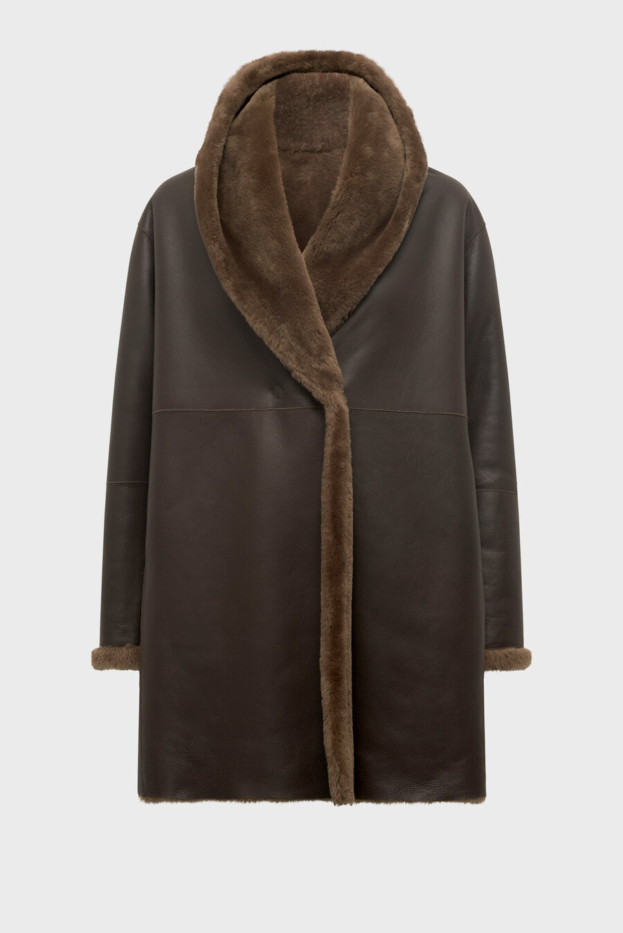manteau réversible en peau lainée - melina