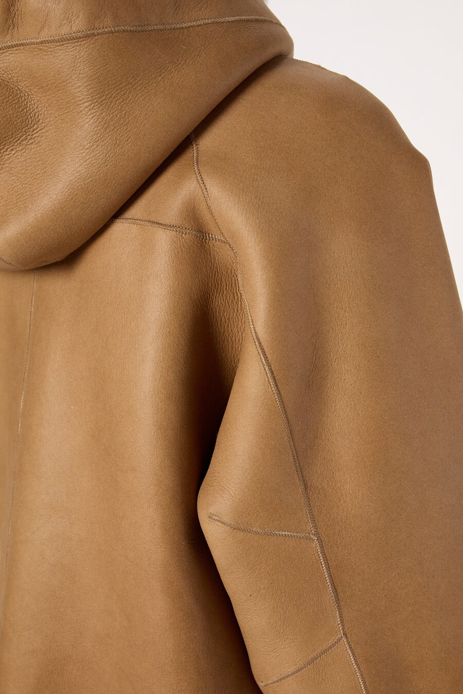 manteau court en peau lainée - margaux