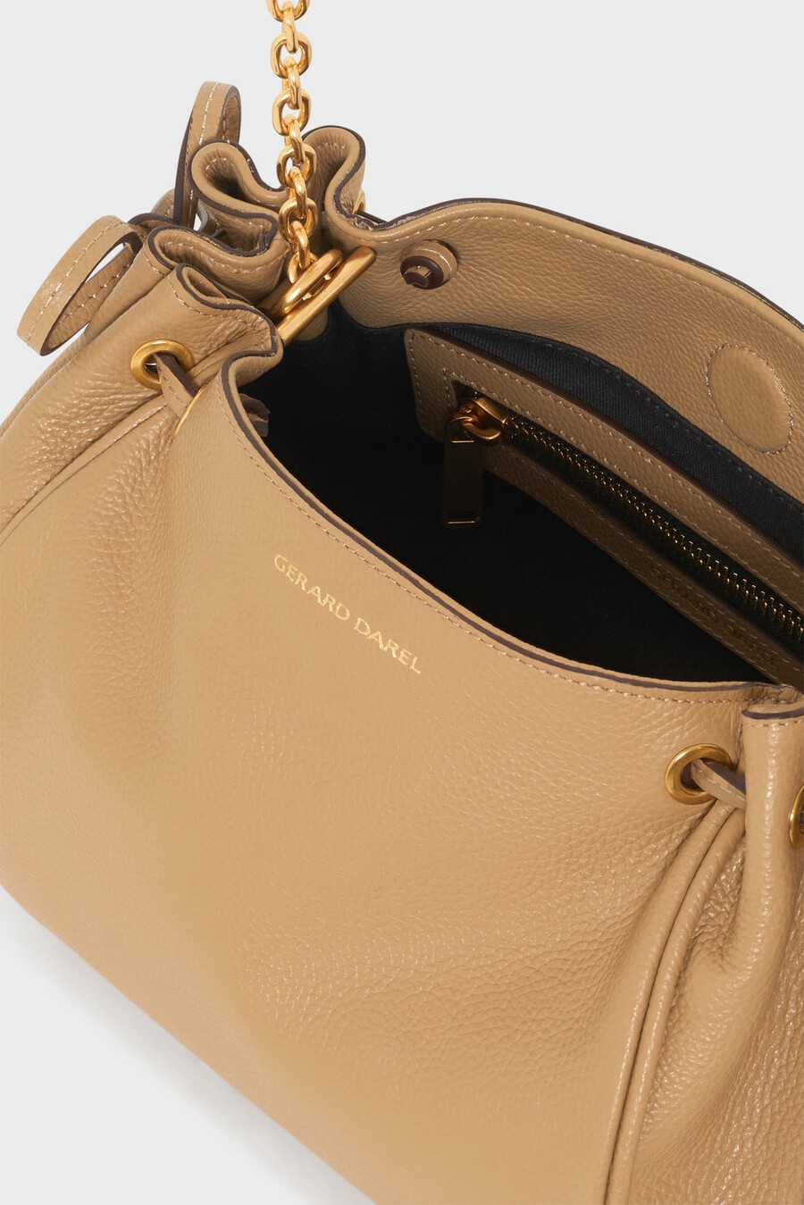 sac bandoulière en cuir grainé - le mini 24