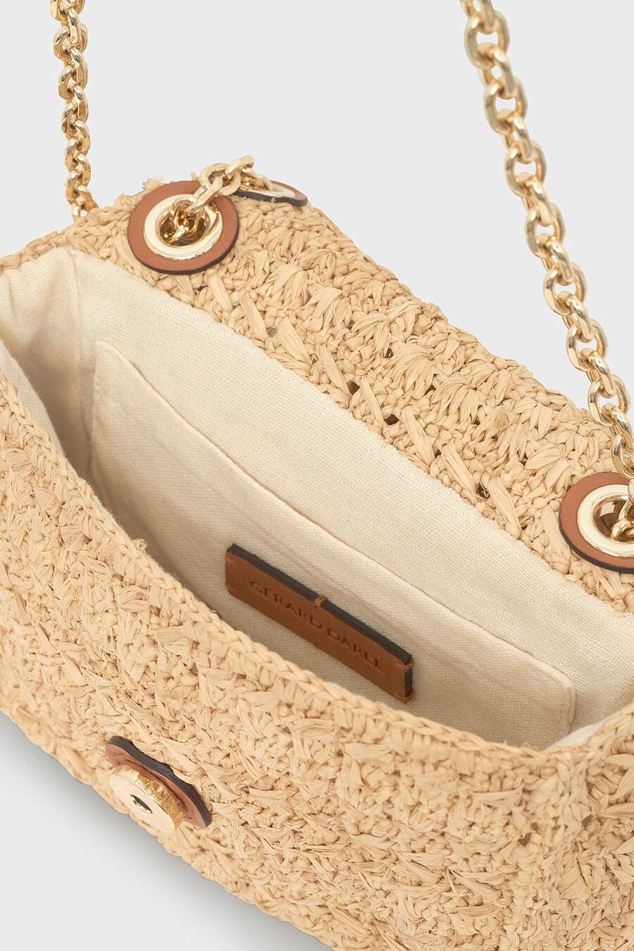 mini sac en raphia - le mini fanny
