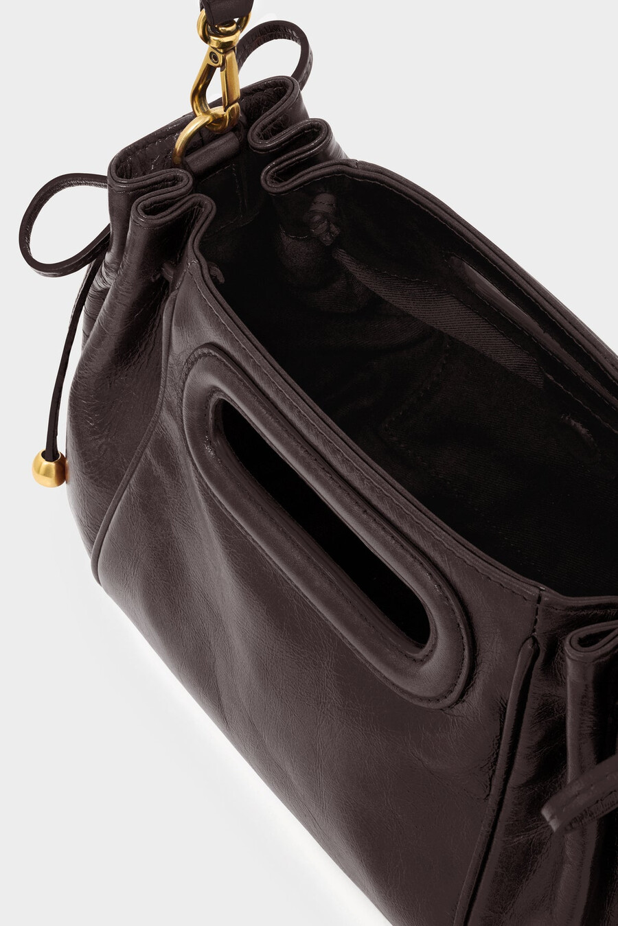 sac à main en cuir à effet froissé - mini dany