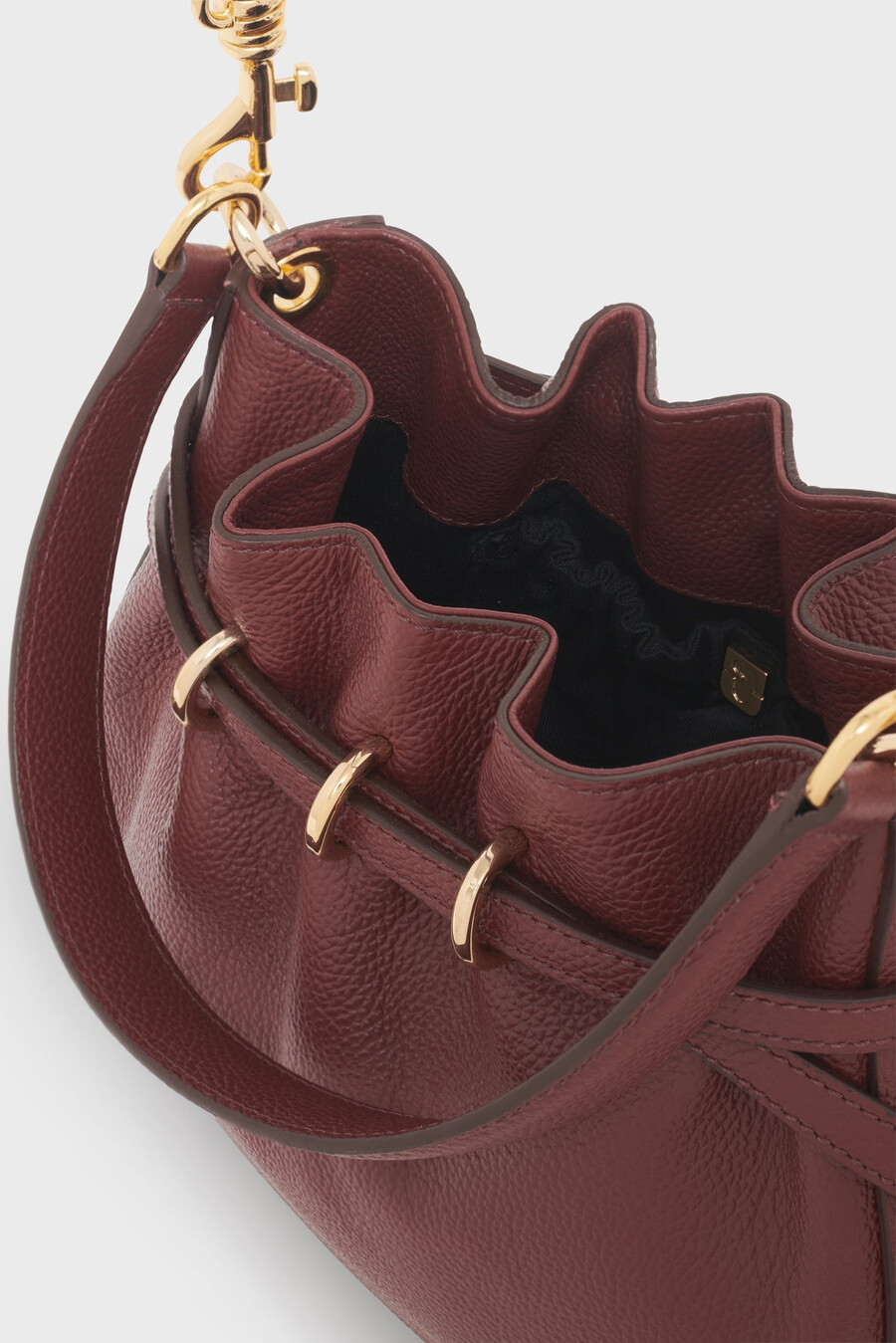 sac seau en cuir grainé - le mini romy