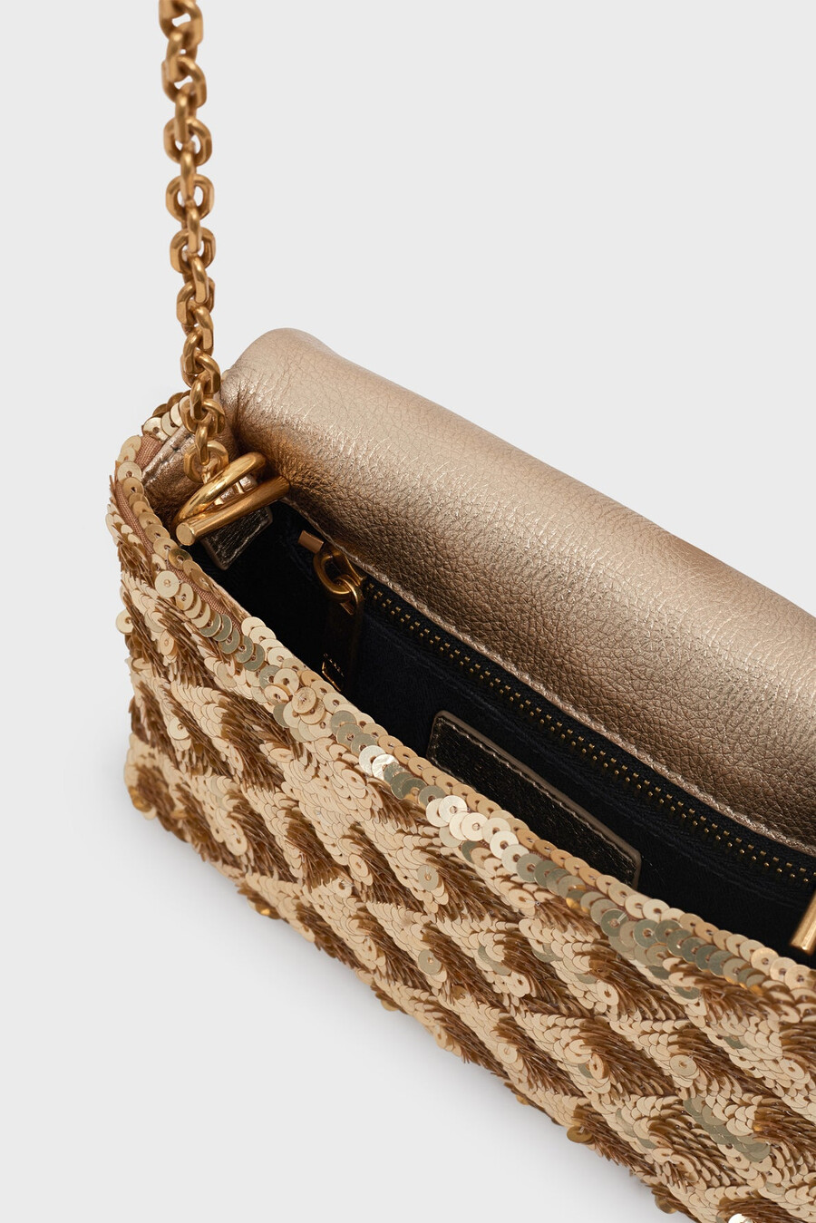 mini sac bandoulière à paillettes - le mini fanny