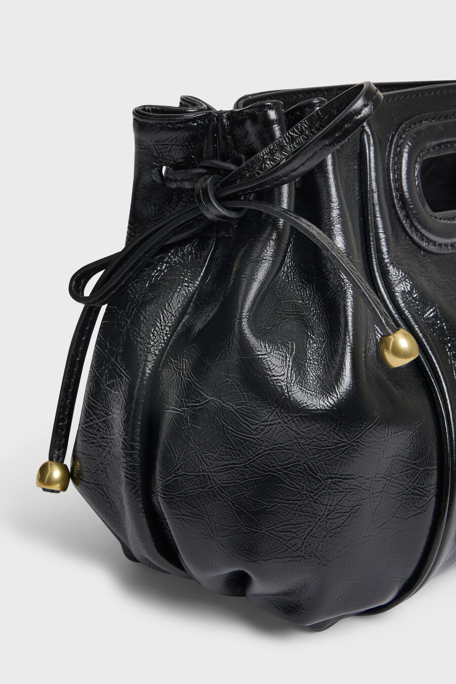 sac à main en cuir effet froissé - mini dany